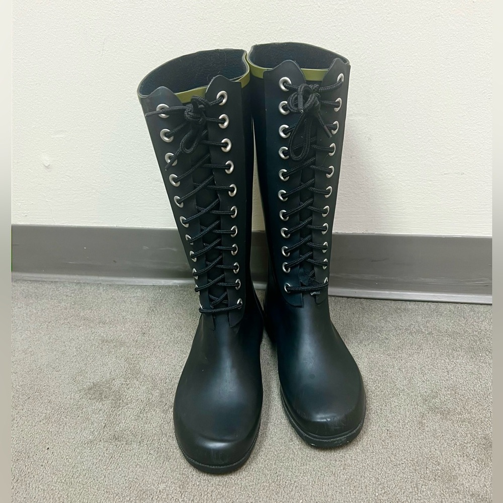 🌟2X HOST PICK!🌟 CHOOKA 🌧️ Knee-High Lace-Up Waterproof Rain Boots